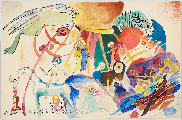 Draft for All Saints II composition with saints 1911