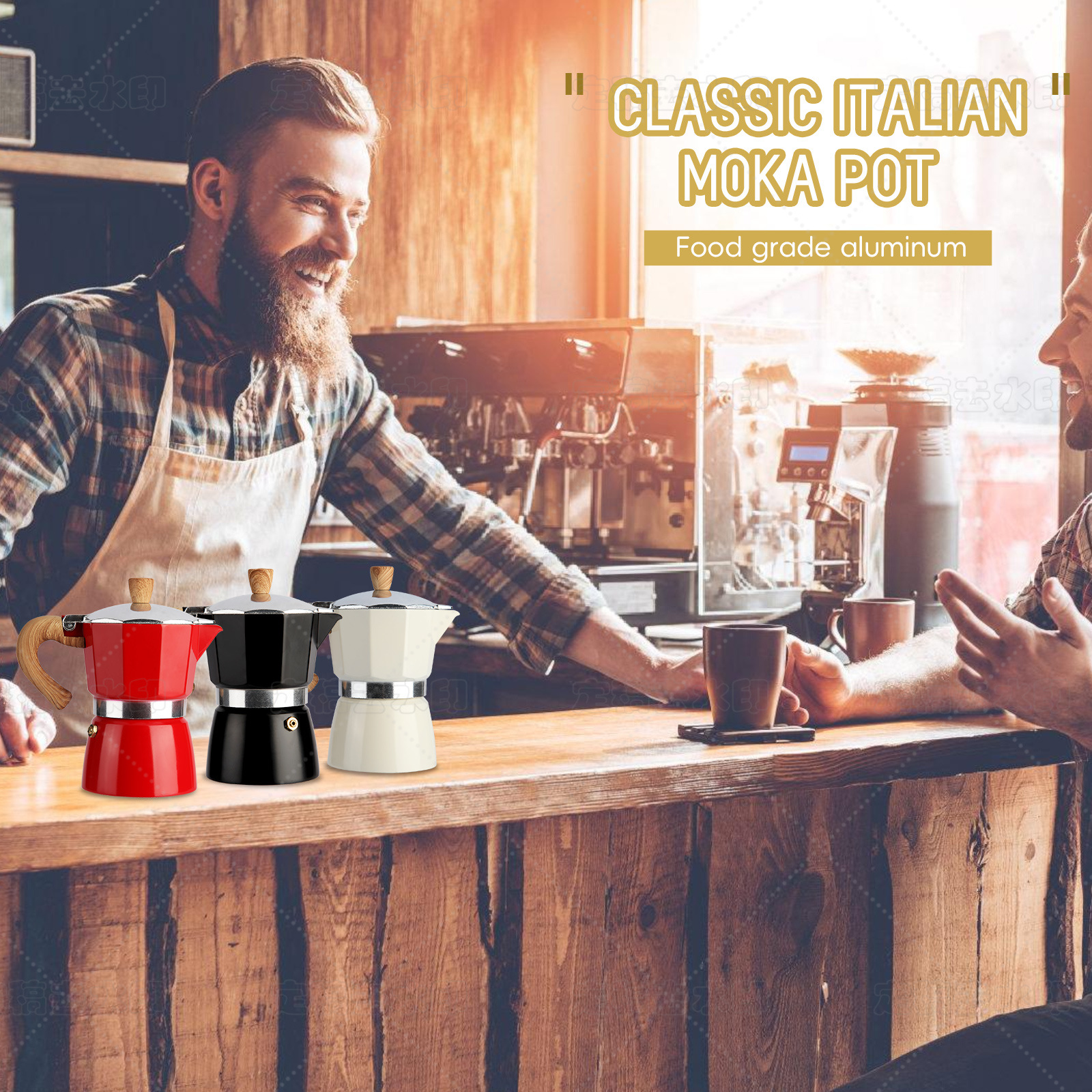Espressokocher aus Edelstahl