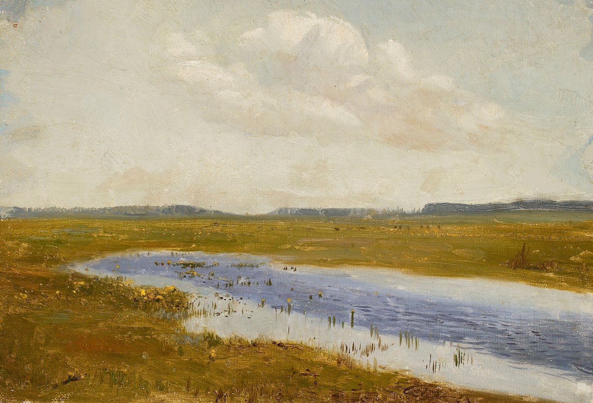 Landscape Meadow with Marsh Marigolds 1889   1890
