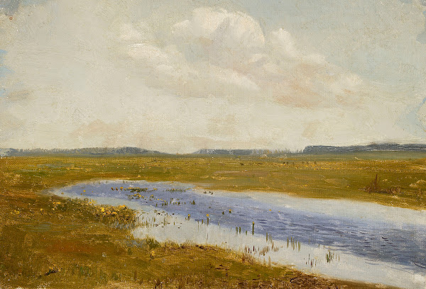 Landscape Meadow with Marsh Marigolds 1889   1890