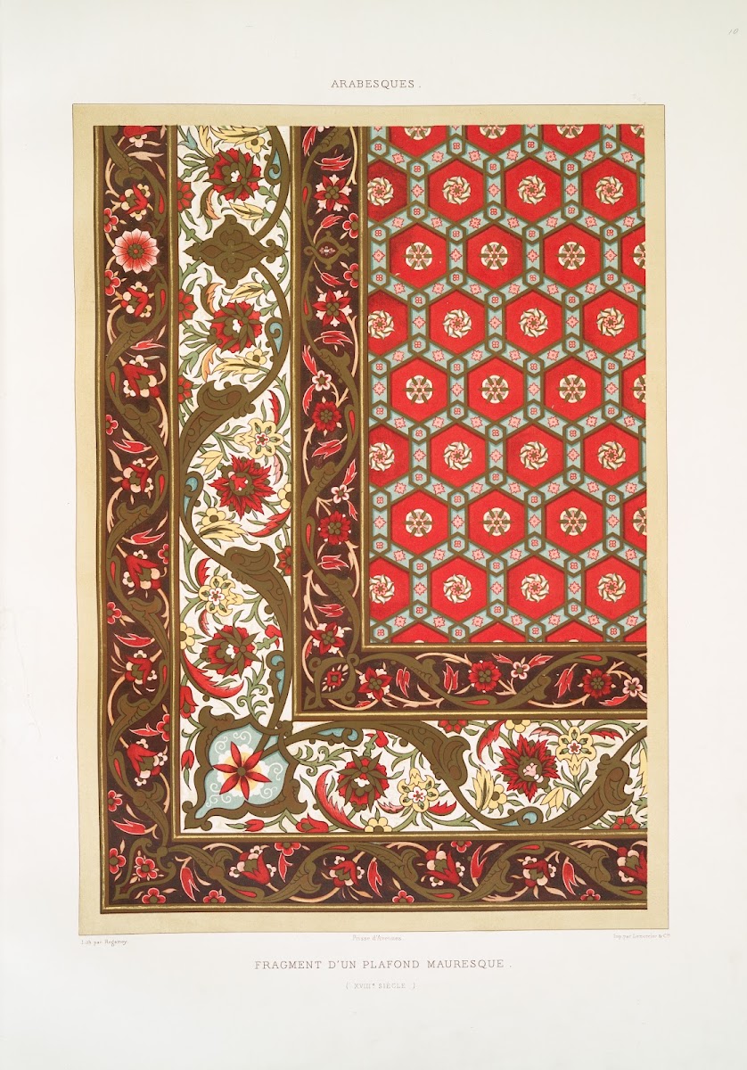 Fragment dun plafond mauresque XVIIIe siècle 1877