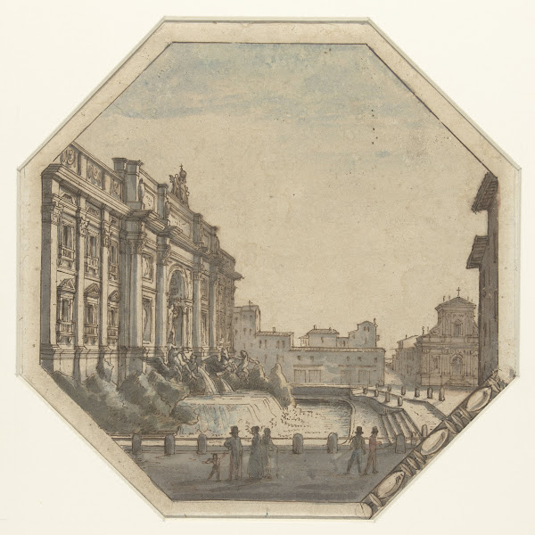 Fontana di Trevi gezien vanuit het Westen 1787   1811