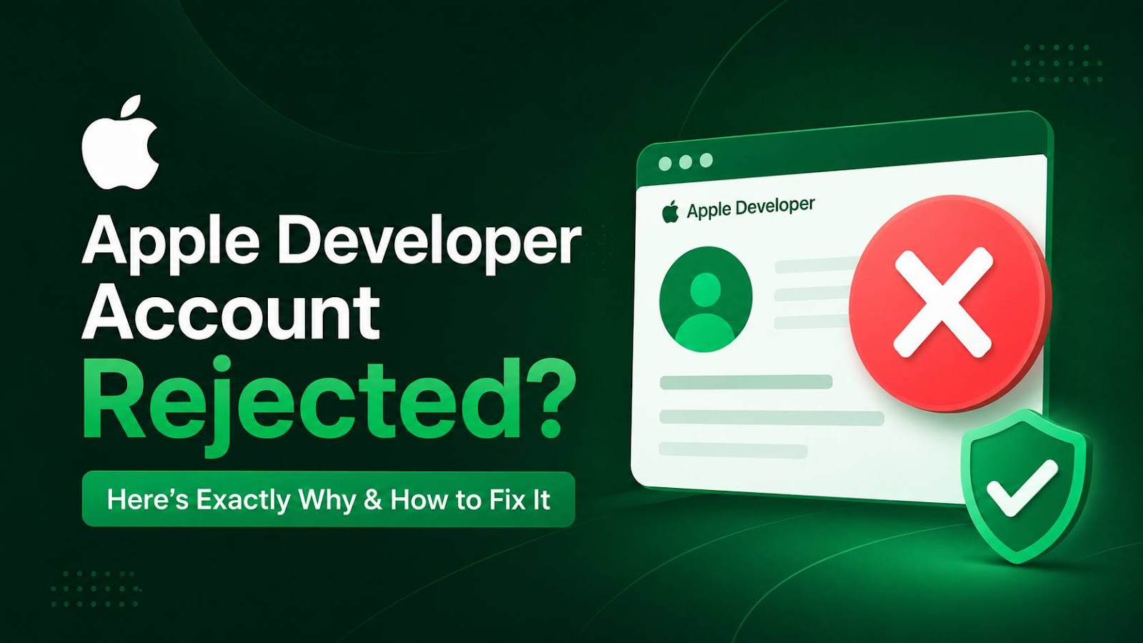 Apple Developer Account Rejected? Here's Exactly Why and How to Fix It