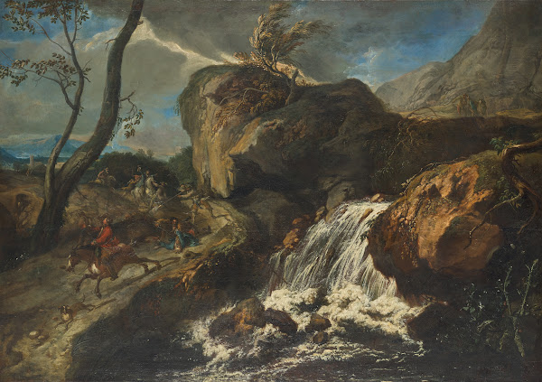 Landschaft mit Überfall 1700