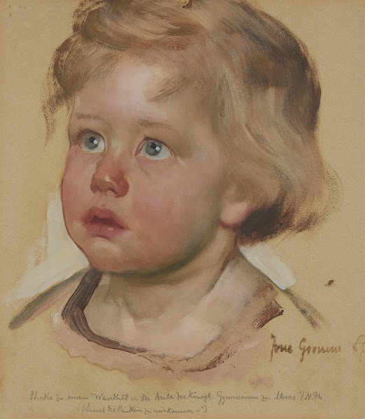 Kinderportrait Studie zum Fresko Lasset die Kindlein zu mir kommen