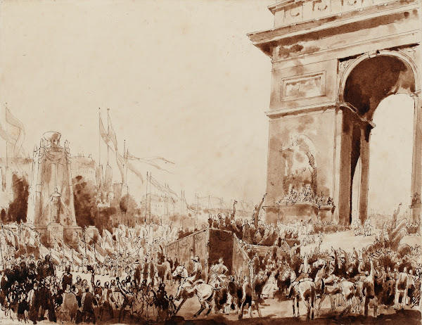Projet de décoration pour les fêtes de la victoire le 14 juillet 1919