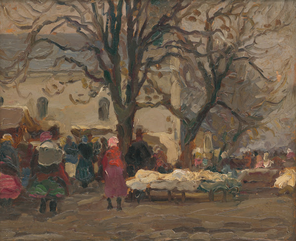 Na trhu pred kostolom 1920 1928