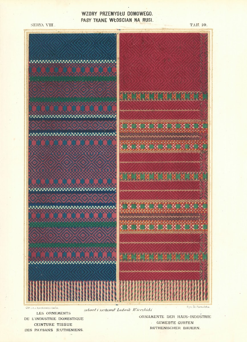 Les ornements de lindustrie domestique  Broderies des paysans Rutheniens vol1 Pl