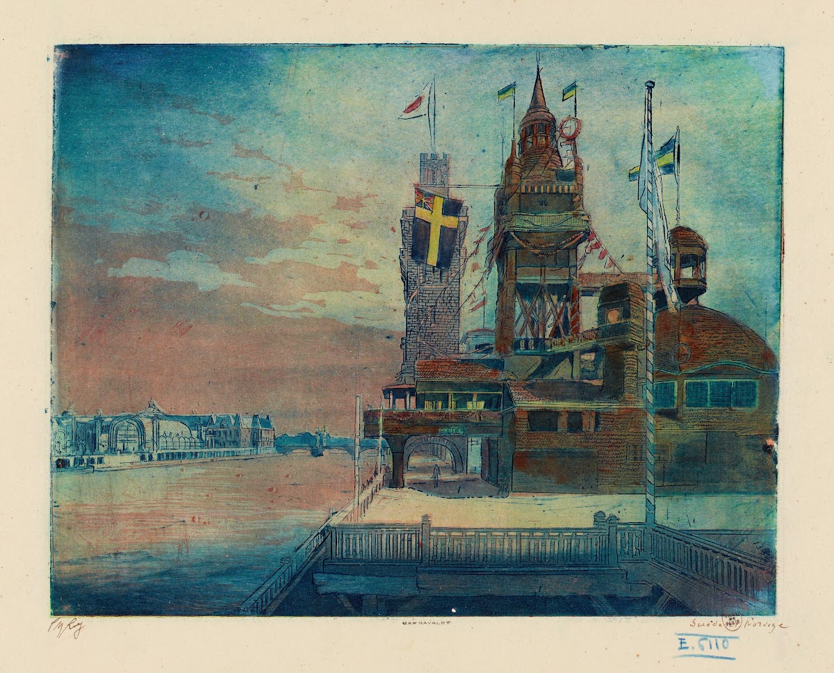 Le pavillon de la Suède et Norvège