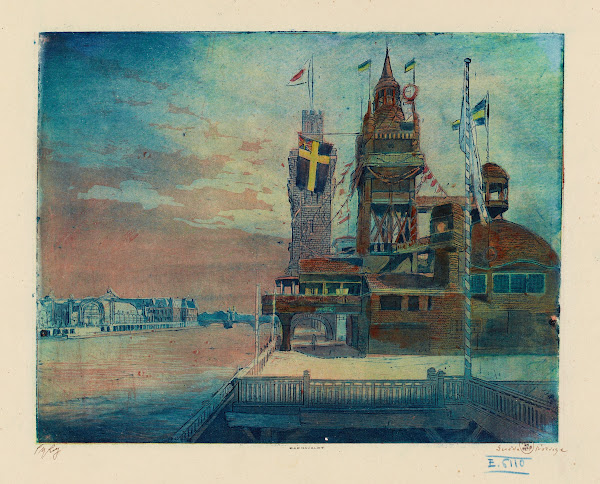 Le pavillon de la Suède et Norvège