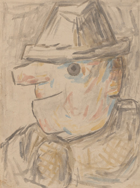 Głowa mężczyzny w kapeluszu 1931   1932