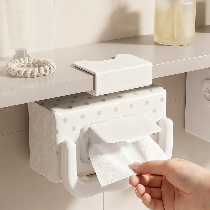 U-shaped paper towel holder, wall-mounted