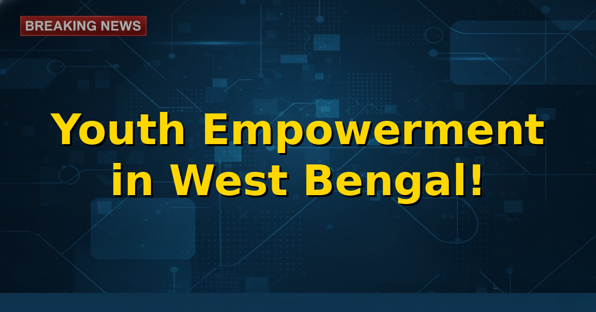 Illustration of young individuals engaging in skill development and looking towards a bright future, symbolizing the Banglar Yuva Sathi Scheme in West Bengal.