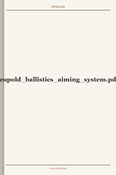 leupold ballistics aiming system