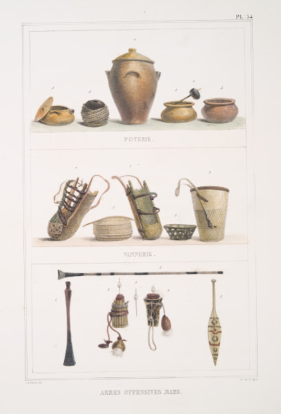 Poterie Vannerie Armes offensives rame 1834   1839