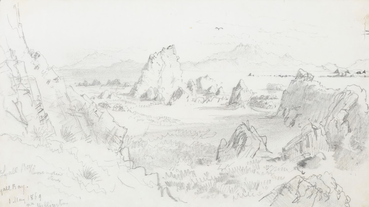 Lyall Bay near Wellington 1869