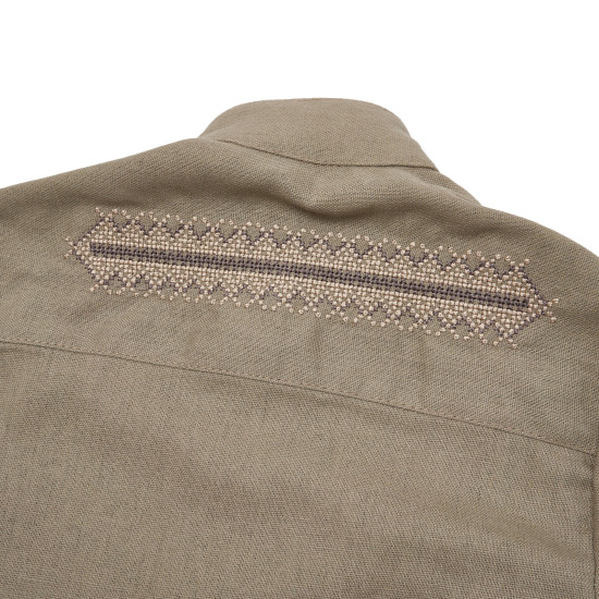 Сорочка вишиванка для хлопчика Класична р122 хакі