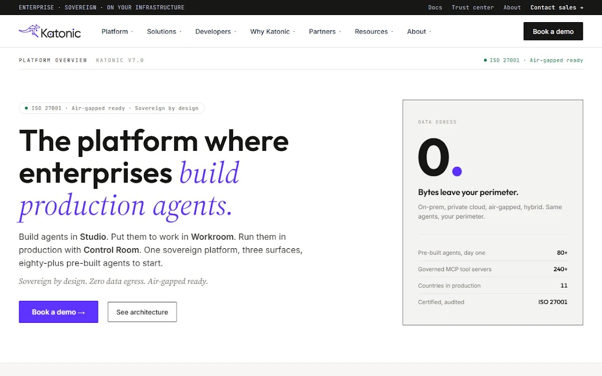 Captura de Katonic MLOps Platform