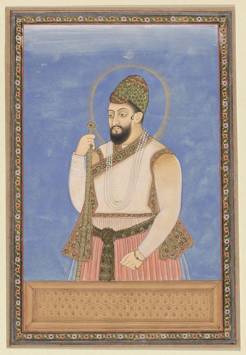 Portret Van Ibrahim Adil Shah Die De Eerste Heerser Van Bijapur Is Geweest 1686