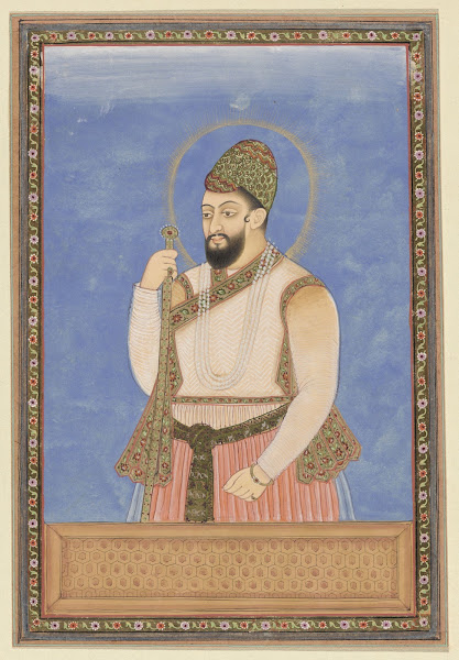 Portret Van Ibrahim Adil Shah Die De Eerste Heerser Van Bijapur Is Geweest 1686