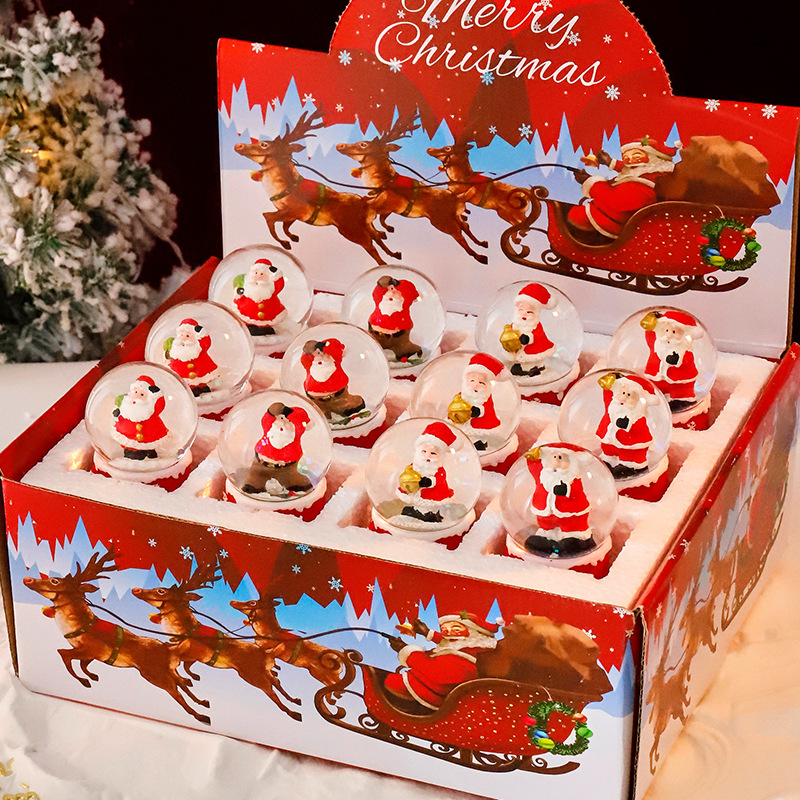 Luminous Christmas Snow Globe with Figures