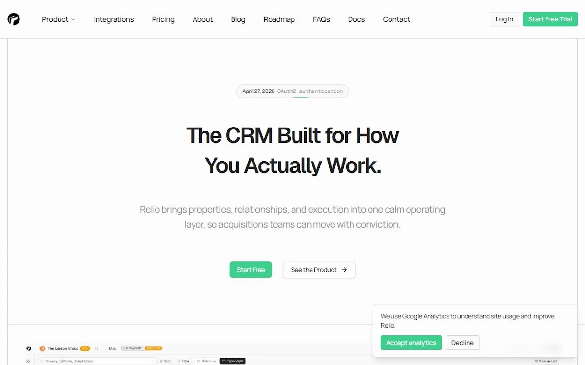 Captura de reliocrm.com
