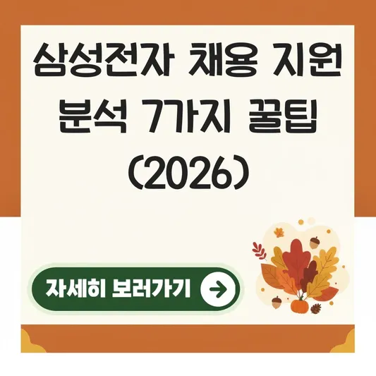 삼성전자 채용공고 지원 방법 분석