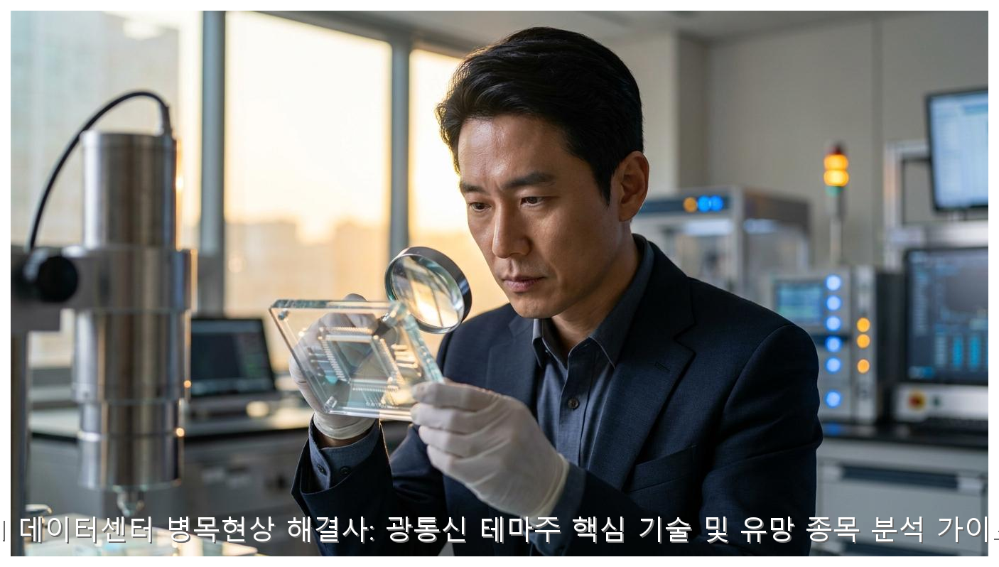 AI 데이터센터 병목현상 해결사: 광통신 테마주 핵심 기술 및 유망 종목 분석 가이드 핵심 안내 및 분석 인포그래픽 (4)