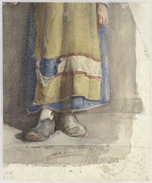Benen en voeten van staande vrouwelijke figuur 1865   1930