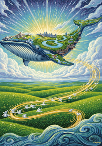 Sky-Whale's Enchanted, Surreal Landscape