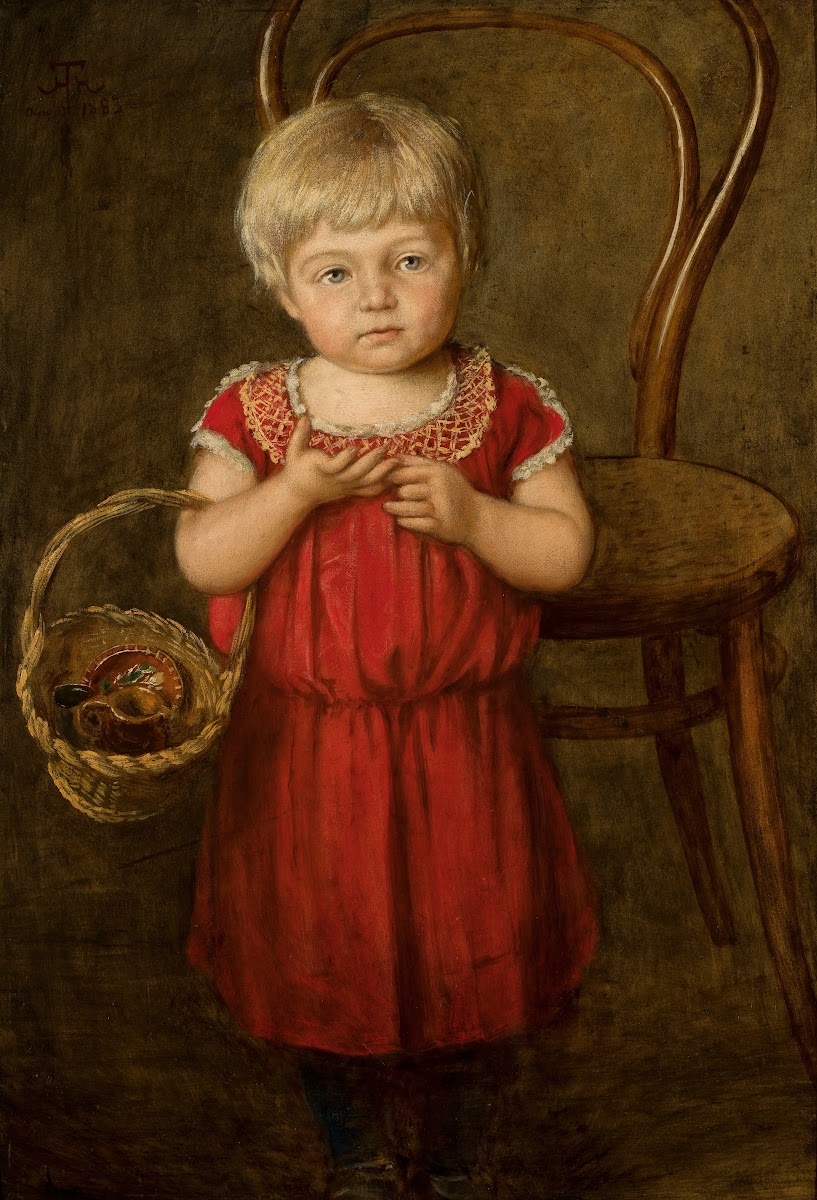 Portrait of Ela with a basket 1883