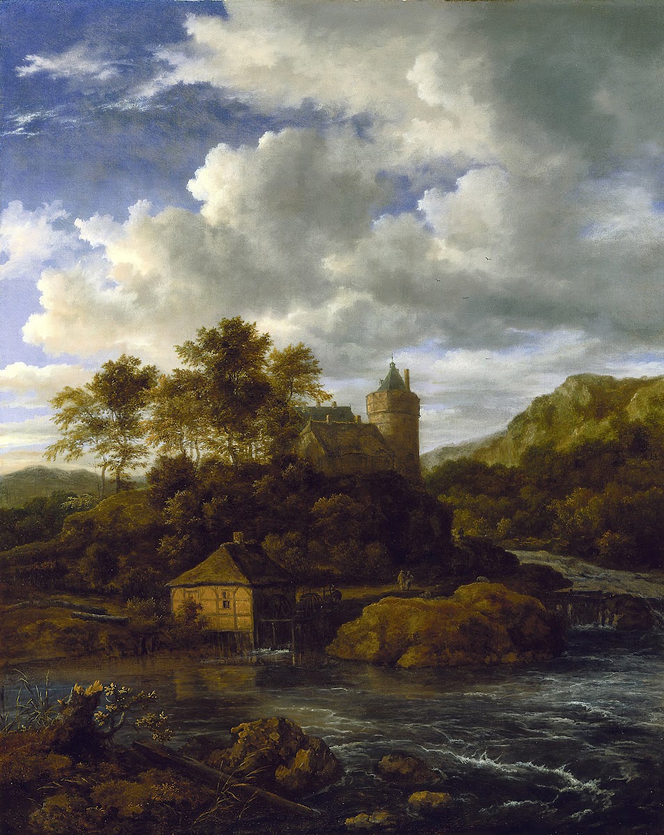 Castle and Watermill by a River c 1670