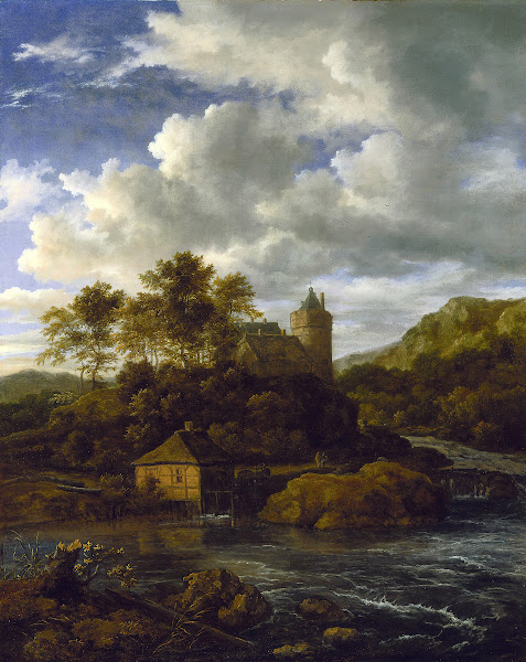 Castle and Watermill by a River c 1670