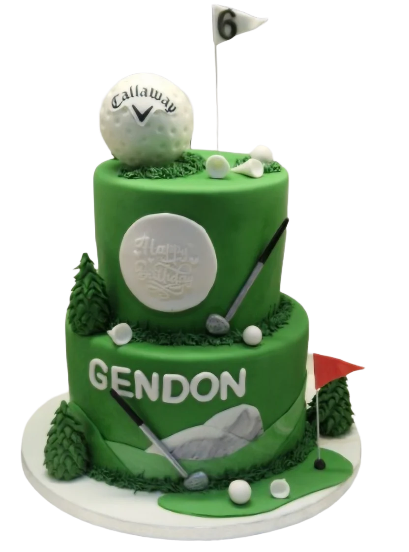 Golf Themed 2 Tier Birthday Cake CB-NC704