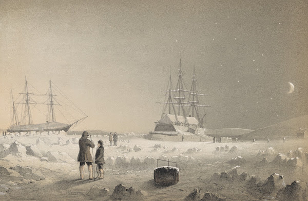HMS Assistance and Pioneer in Winter QuartersReturning Daylight 1855