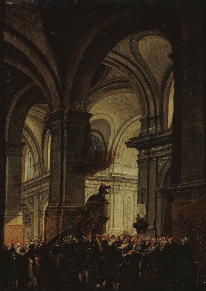 Sermon dun capucin dans léglise Saint Roch 1780