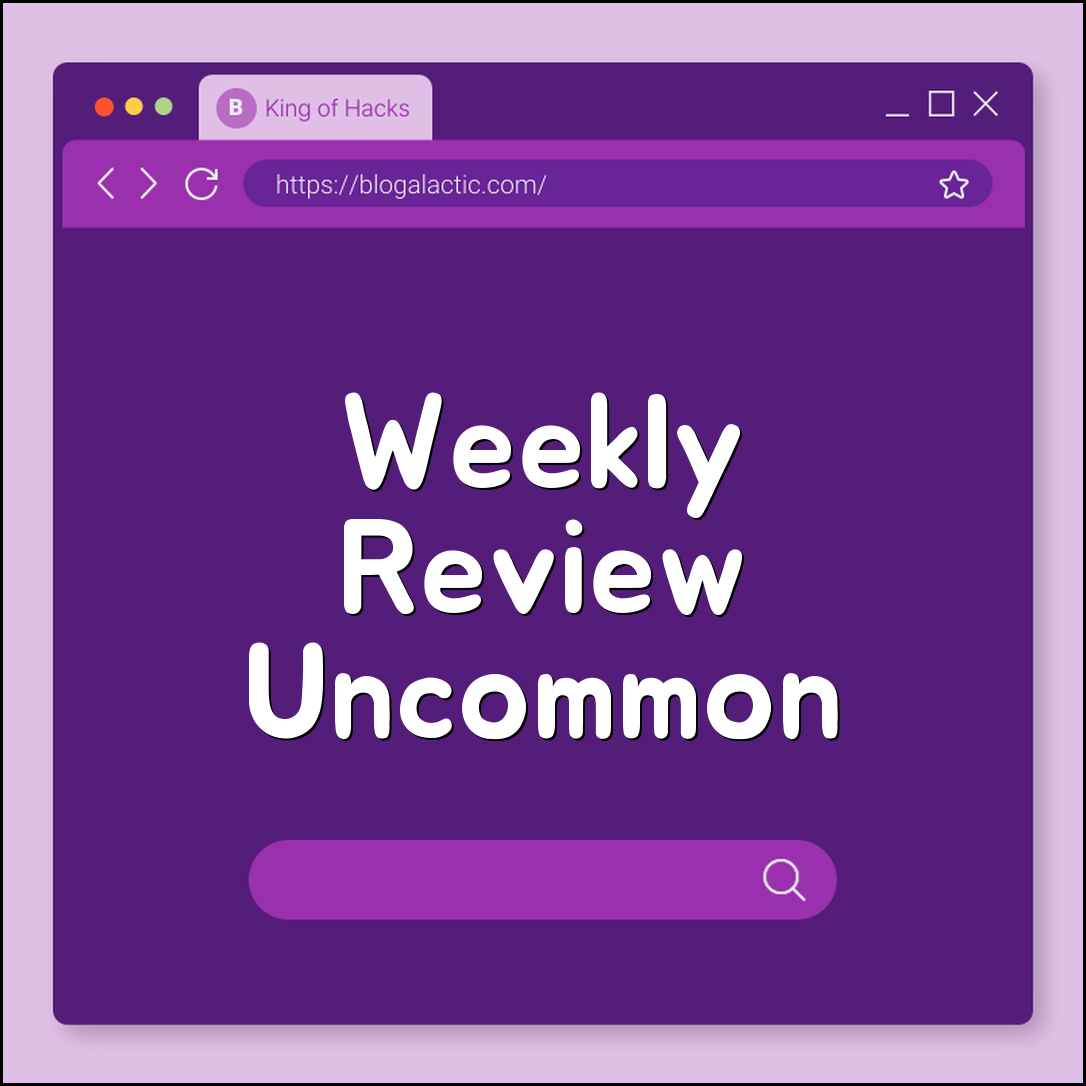 Weekly review uncommon templates (reflect, goals, reset)