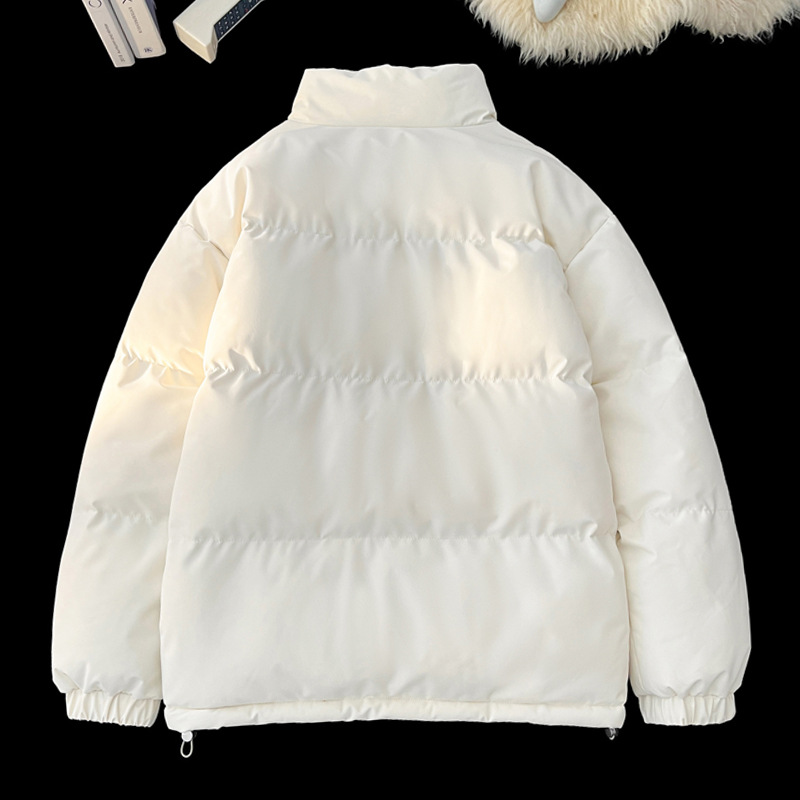 Herren-Stehkragen-Pufferjacke, gefüttert, Winter