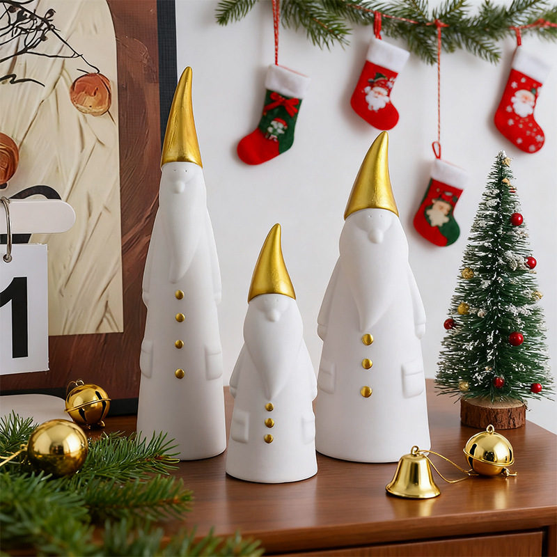 Santa Figurine Set, 3-piece combination