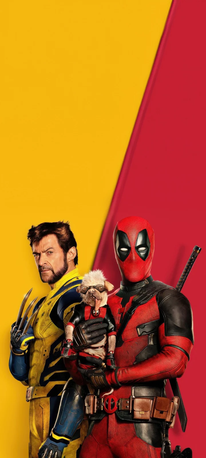 Deadpool And Wolverine Minimal Poster - Digital Graphic Art iPhone Wallpaper (1032x2293)