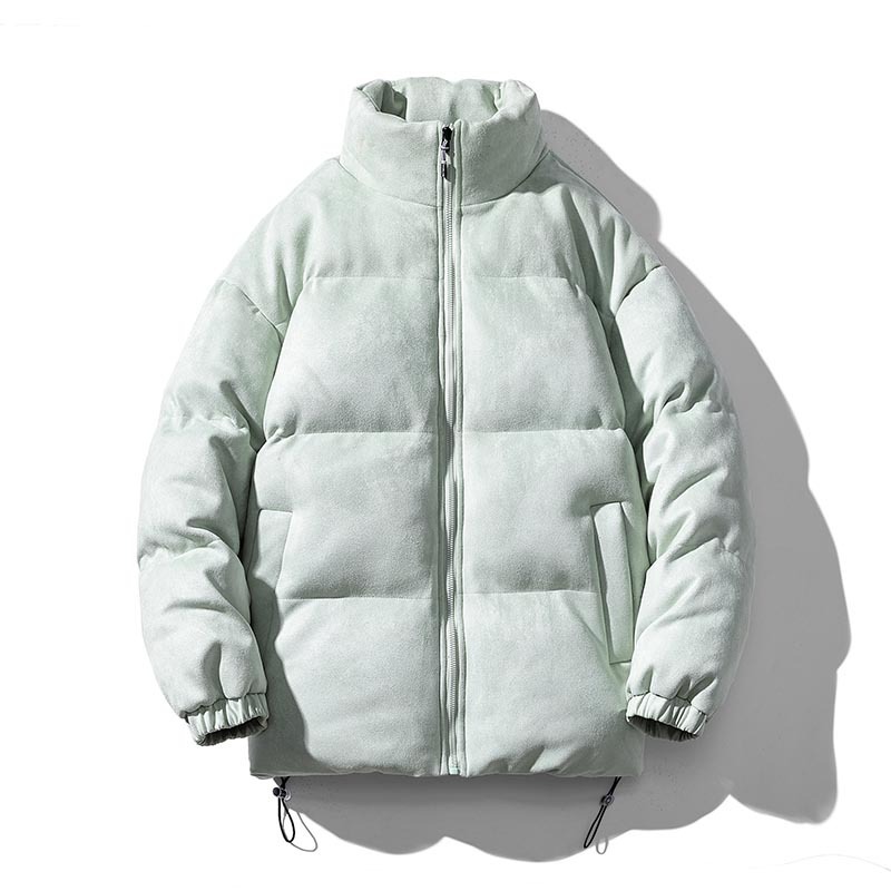 Padded men's winter jacket in suede look