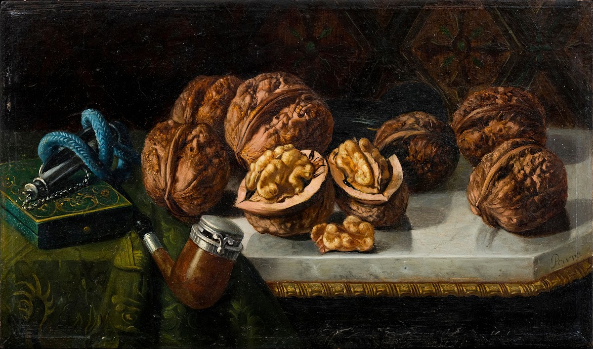 Still Life with Walnuts and Meerschaum 19th century