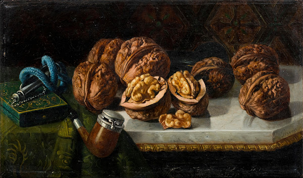 Still Life with Walnuts and Meerschaum 19th century