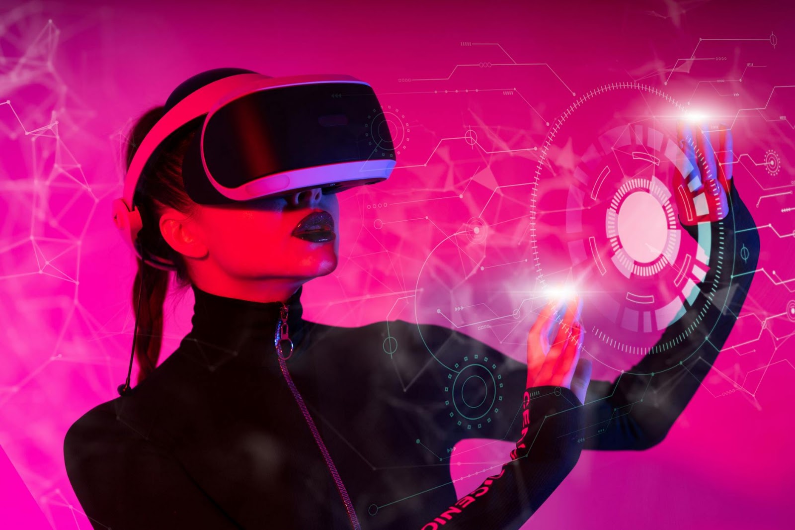 A fashion designer using advanced software to create and test garments with AI virtual try-on.