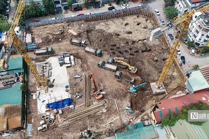 Cận cảnh thi công NOXH có giá 29 triệu đồng/m2 ở ngoại thành Hà Nội - Tạp chí Người Đưa Tin