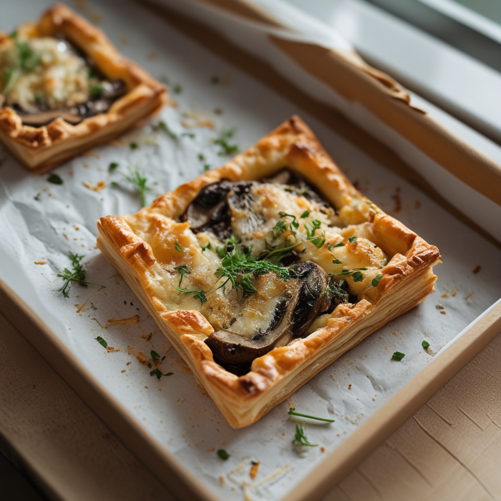 Delicious Puff Pastry Mushroom Tart - Easy Homemade Comfort Food