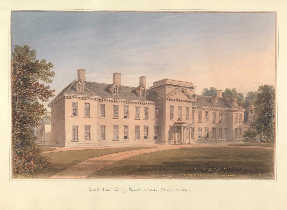 North East View of Crest Park Bedfordshire 1831