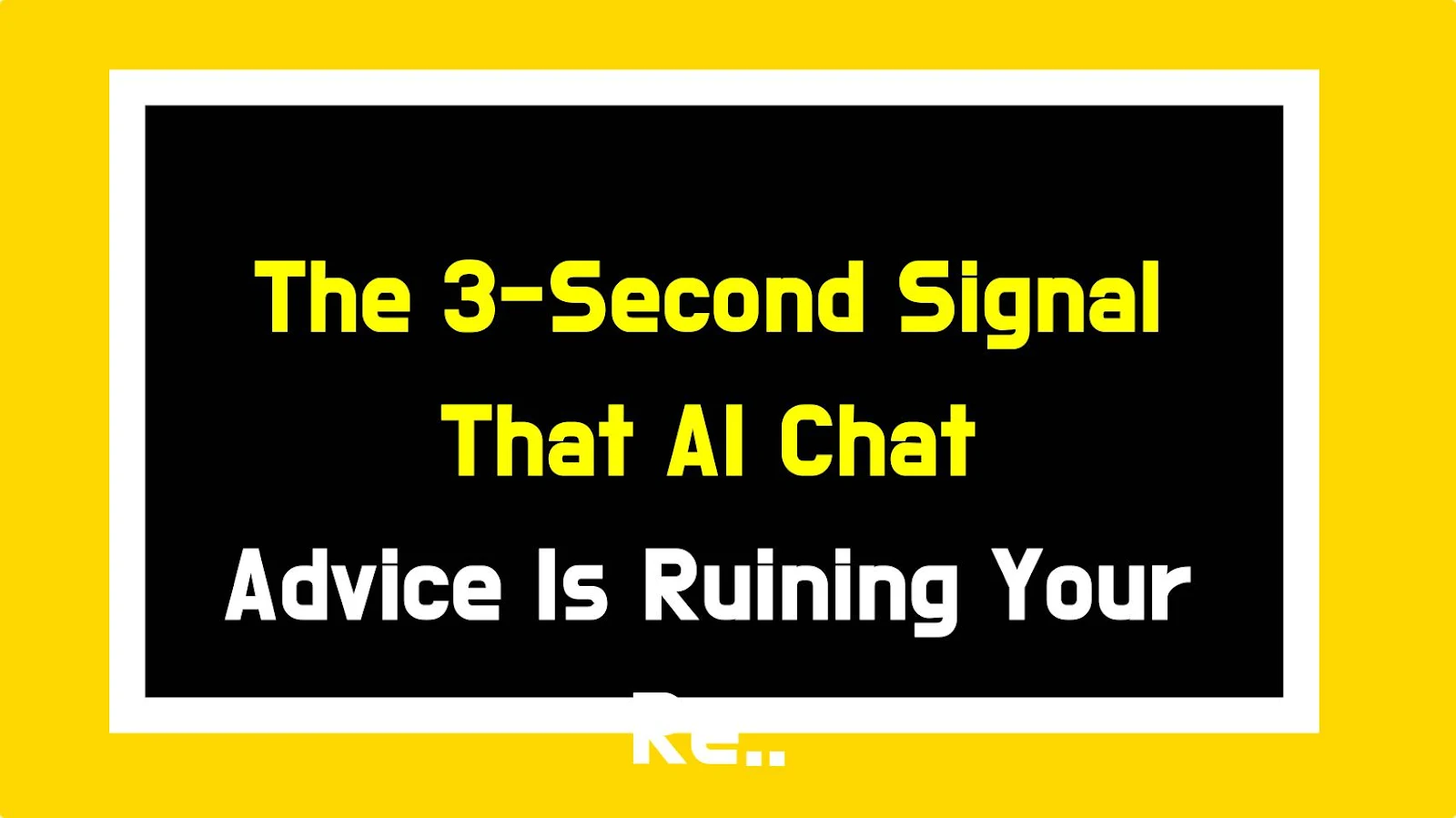 The 3-Second Signal That AI Chat Advice Is Ruining Your Relationship