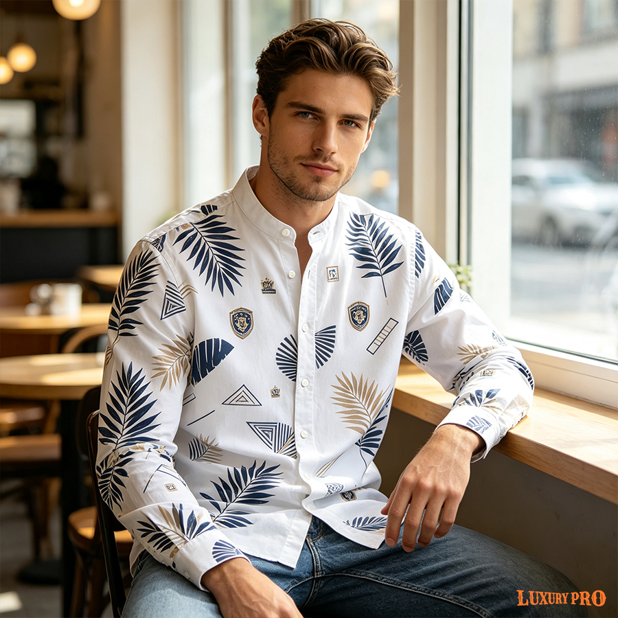 AOP Crew Neck Long Sleeve Shirt