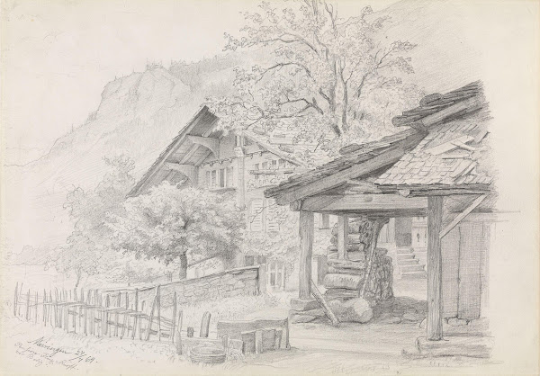 Fra Meiringen Pension Flux Ruoff i forgrunnen 1864